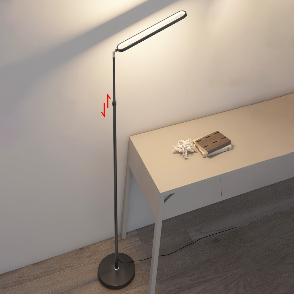 Linear Shape Metal Floor Lighting Contemporary Style 1 Light Floor Lamp