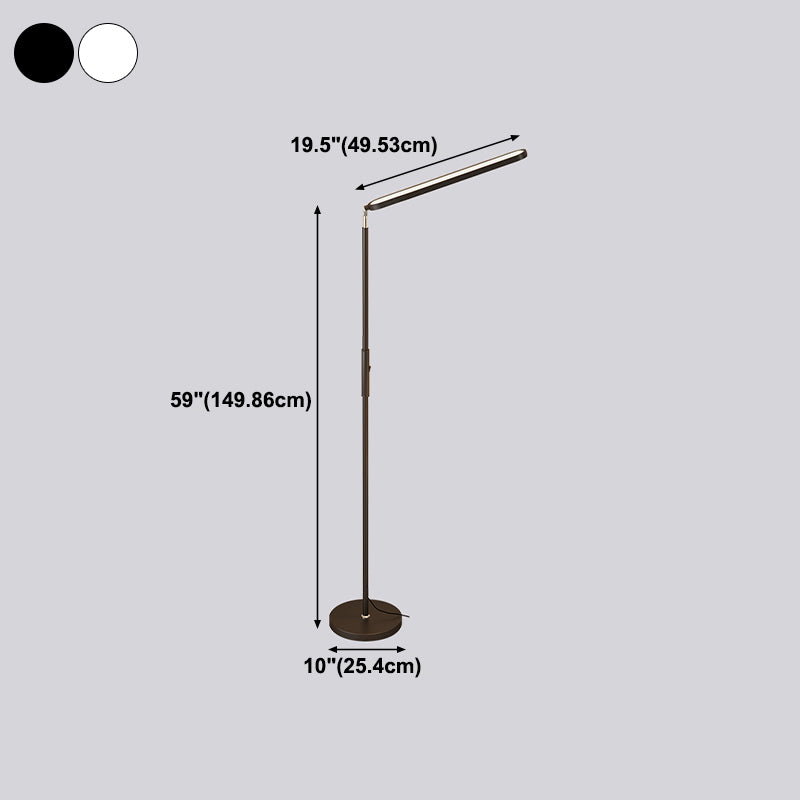 Linear Shape Metal Floor Lighting Contemporary Style 1 Light Floor Lamp