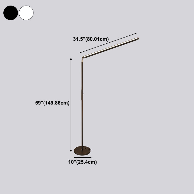 Linear Shape Metal Floor Lighting Contemporary Style 1 Light Floor Lamp