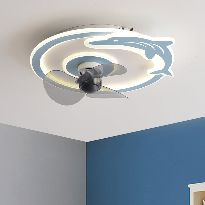 Modern Style Ceiling Fan Lighting Metal 3 Light Ceiling Fan Lamp for Bedroom