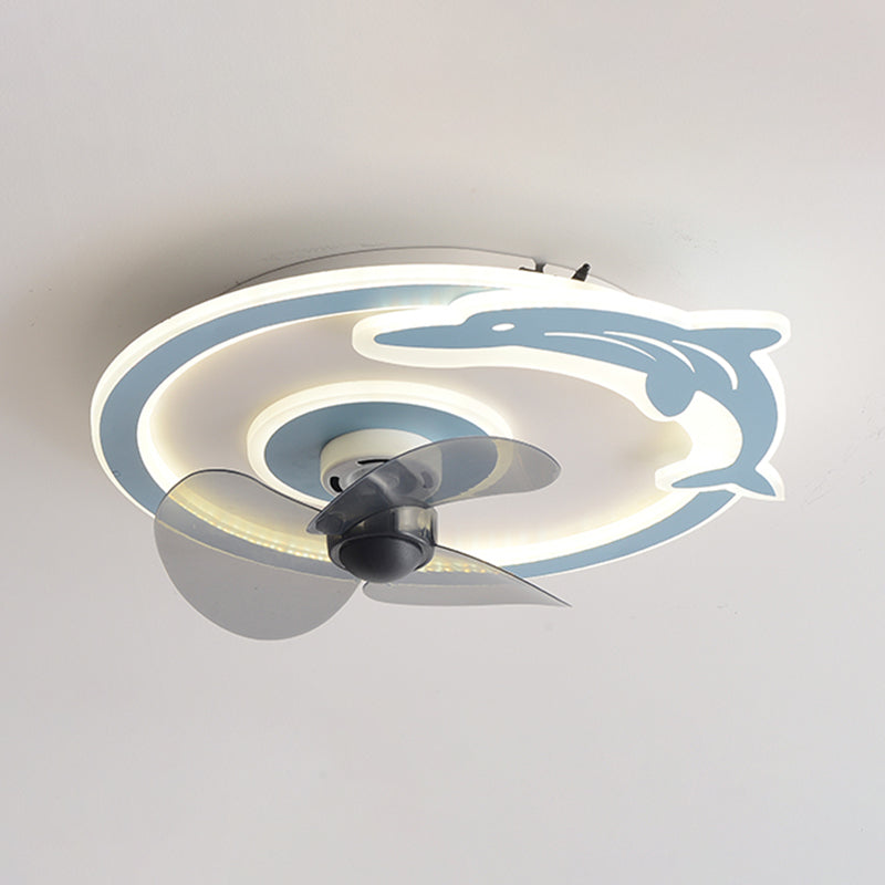 Modern Style Ceiling Fan Lighting Metal 3 Light Ceiling Fan Lamp for Bedroom