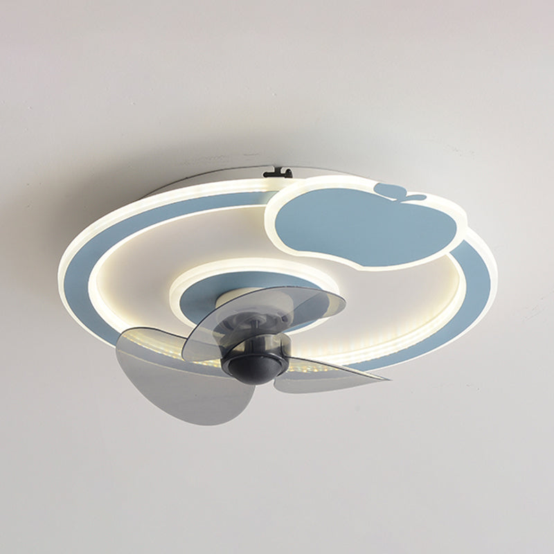 Modern Style Ceiling Fan Lighting Metal 3 Light Ceiling Fan Lamp for Bedroom