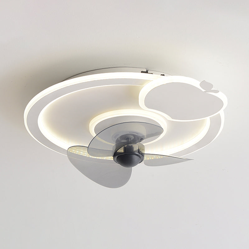 Modern Style Ceiling Fan Lighting Metal 3 Light Ceiling Fan Lamp for Bedroom