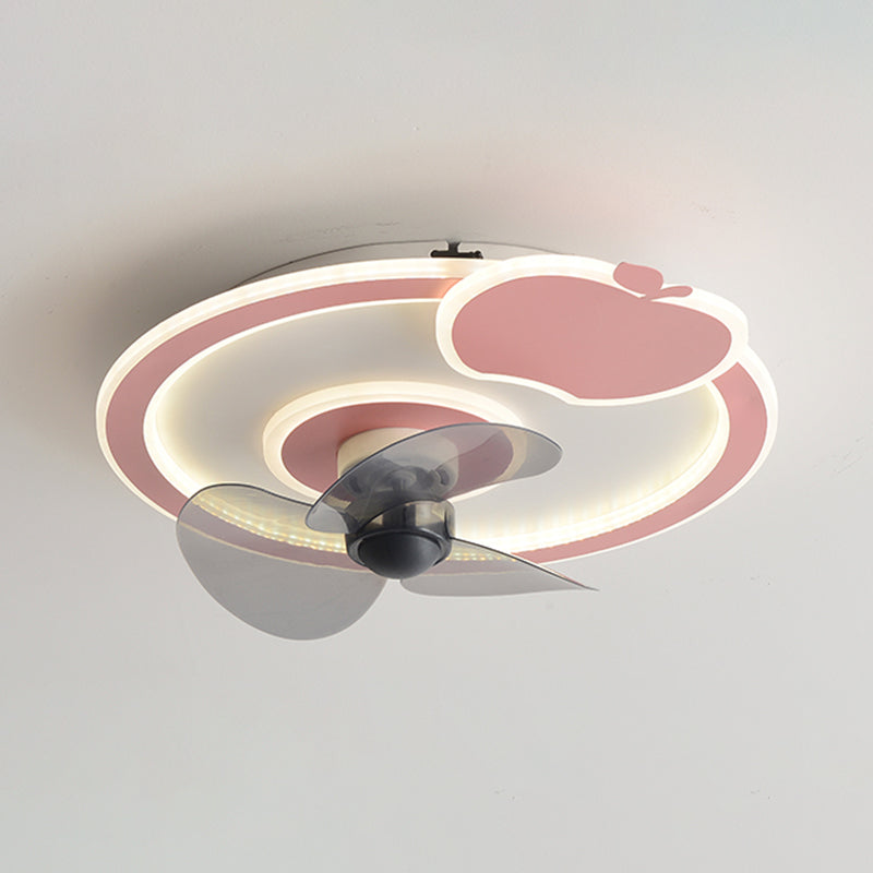 Modern Style Ceiling Fan Lighting Metal 3 Light Ceiling Fan Lamp for Bedroom