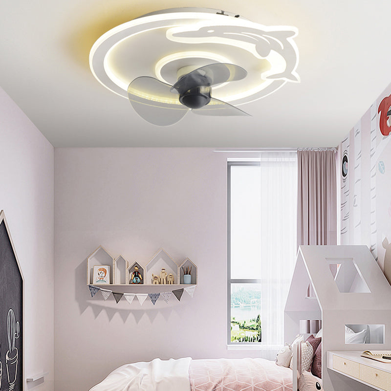 Modern Style Ceiling Fan Lighting Metal 3 Light Ceiling Fan Lamp for Bedroom