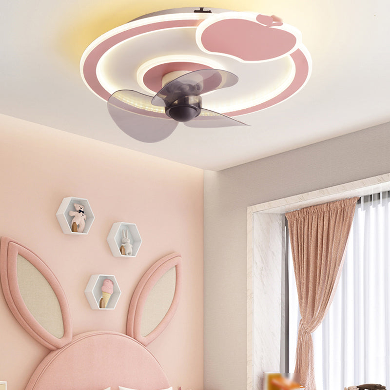 Modern Style Ceiling Fan Lighting Metal 3 Light Ceiling Fan Lamp for Bedroom