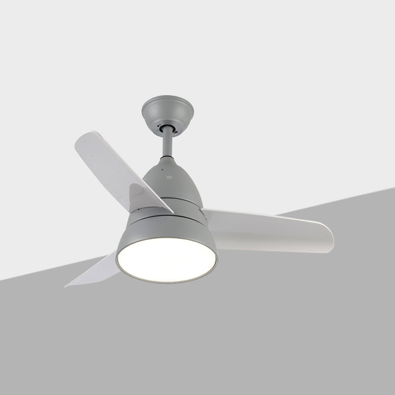 Kids Style Round Ceiling Fan Light Metal Single Light LED Flush Light for Bedroom