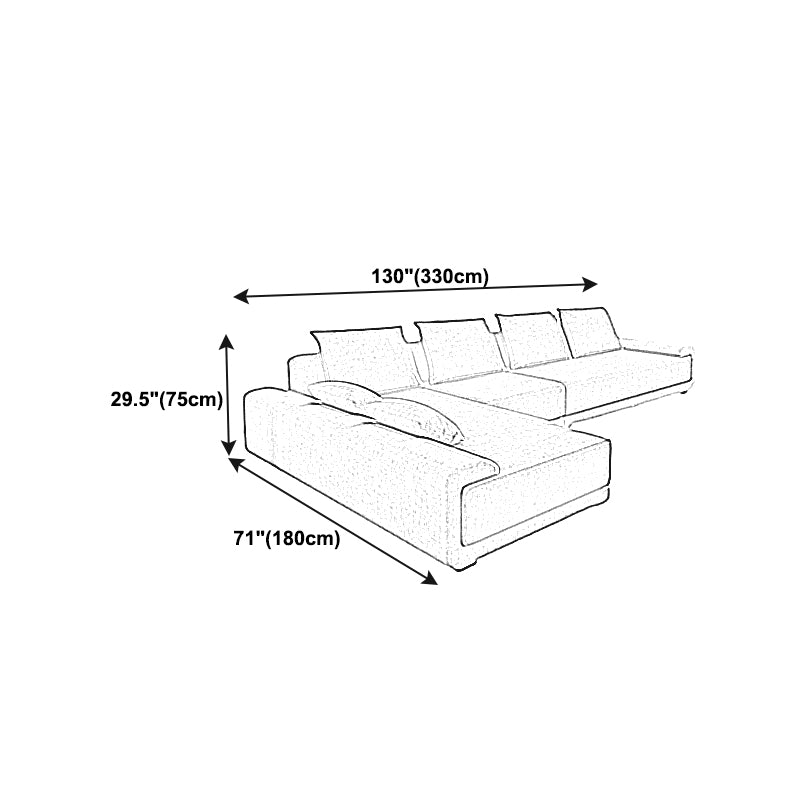 Contemporary Loose Back Square Arm Sofa with Slipcovered for Living Room