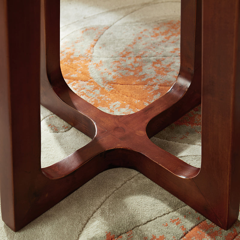 Farmhouse Brown Wood End Table, 2-Tier Side Table with Storage