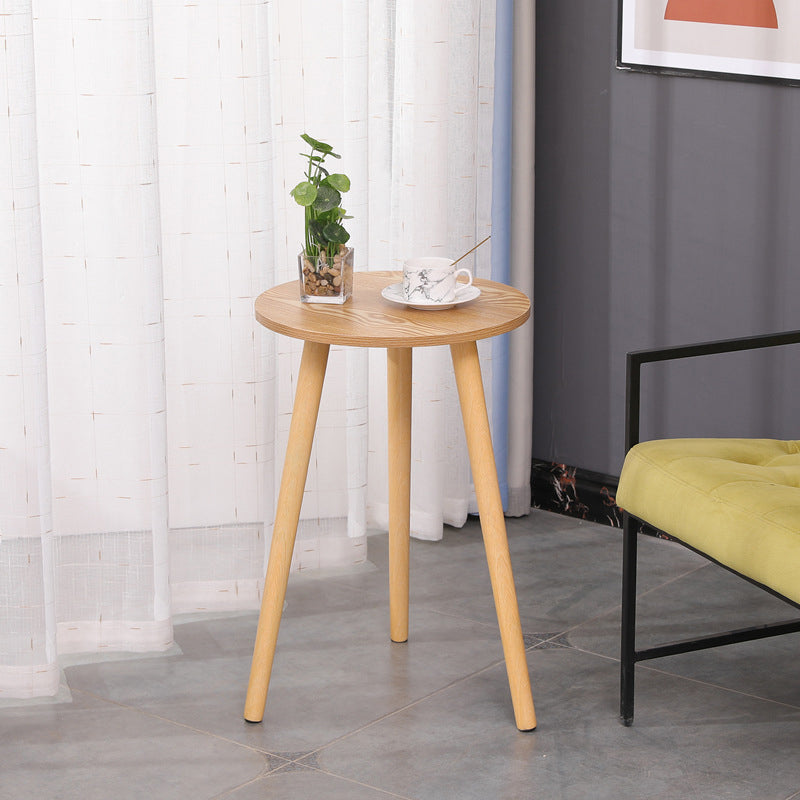 3 Legs End Table Natural/ White/ Yellow Round Wood Side End Table