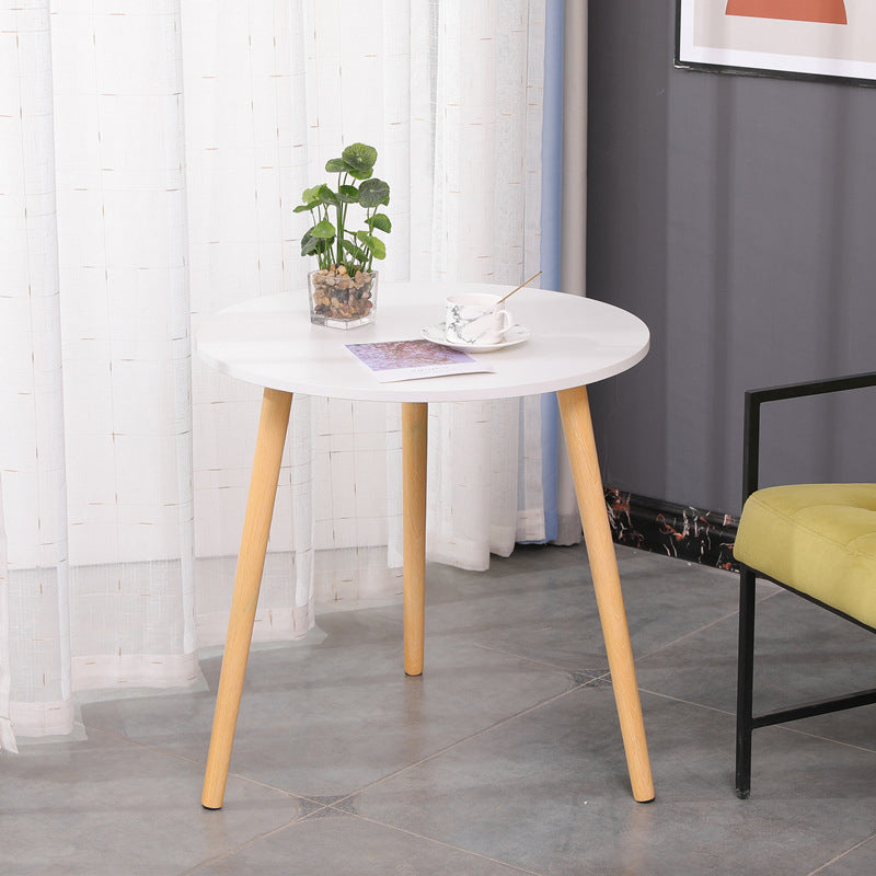 3 Legs End Table Natural/ White/ Yellow Round Wood Side End Table