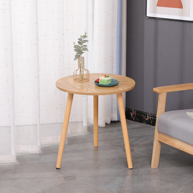 3 Legs End Table Natural/ White/ Yellow Round Wood Side End Table