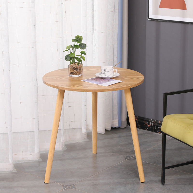 3 Legs End Table Natural/ White/ Yellow Round Wood Side End Table