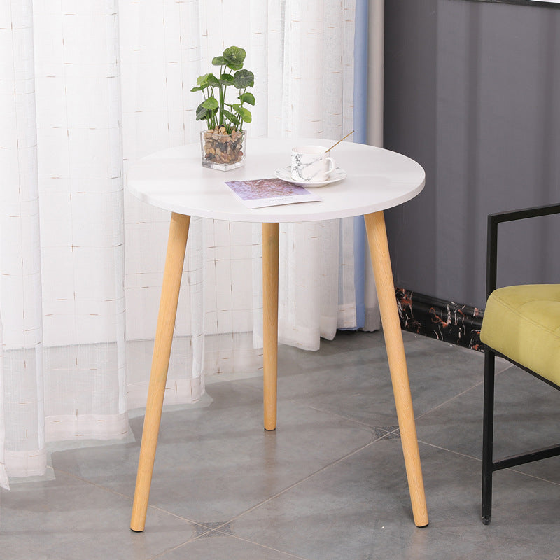 3 Legs End Table Natural/ White/ Yellow Round Wood Side End Table