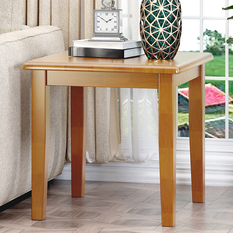 Square/round Coffee Table with Solid Wood Base with 4 Legs Cocktail Table