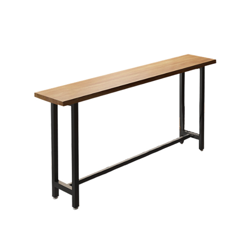 Pine Wood Bar Table Industrial Rectangle Bar Table with Sled Base