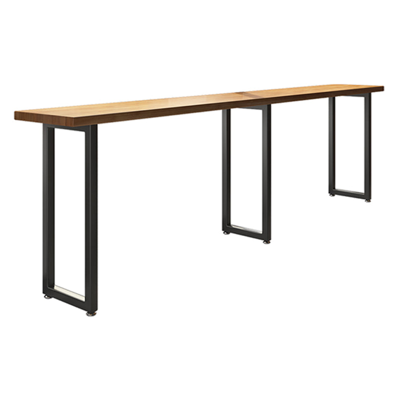 Pine Wood Bar Table Industrial Rectangle Bar Table with Sled Base