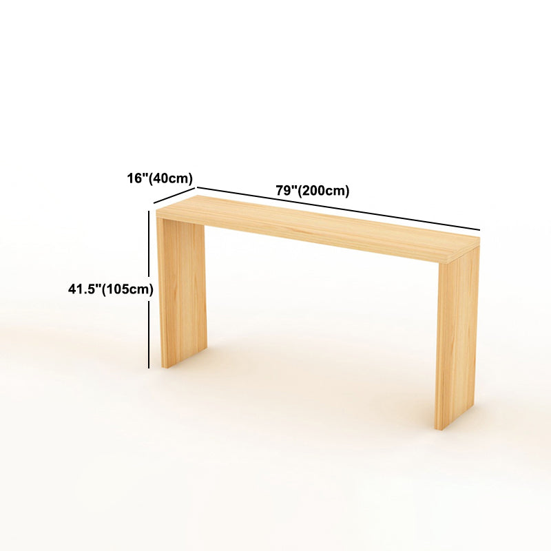 Rectangle Solid Wood Top Counter Table 42-inch Height Simple Bar Table