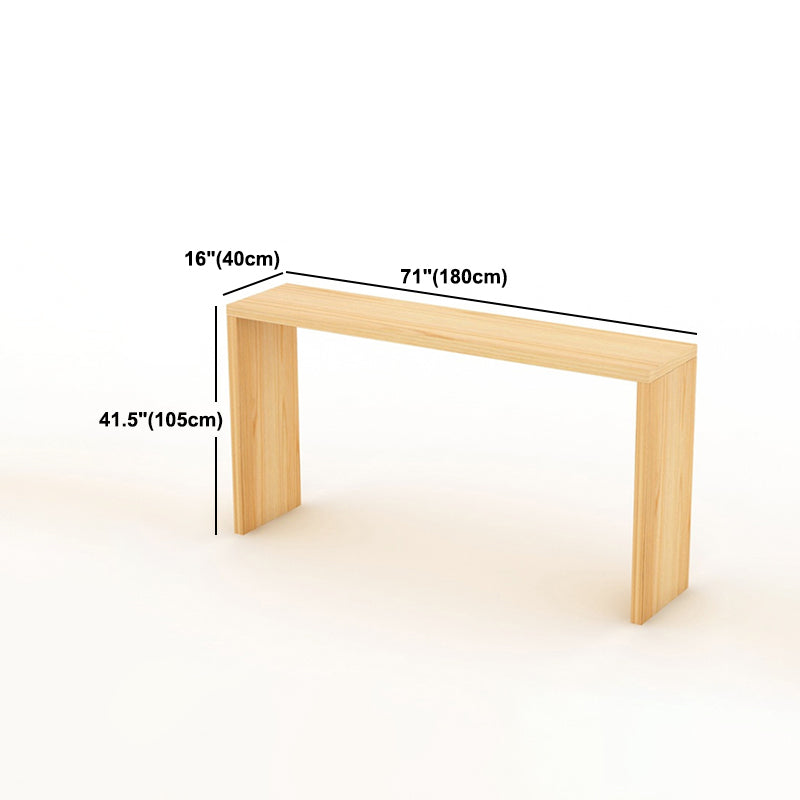 Rectangle Solid Wood Top Counter Table 42-inch Height Simple Bar Table