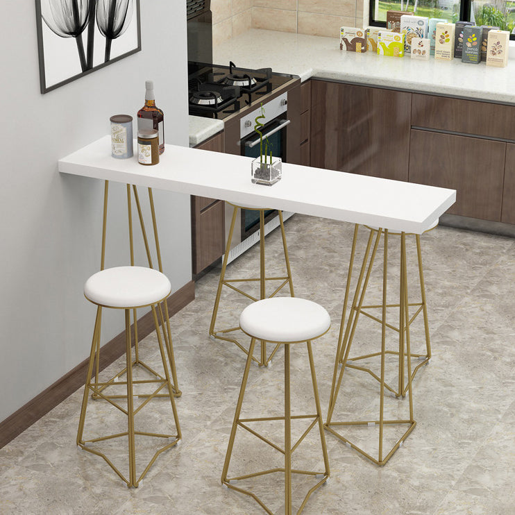 Glam Style Bar Table 42-inch Height Solid Wood Bistro Table for Living Room