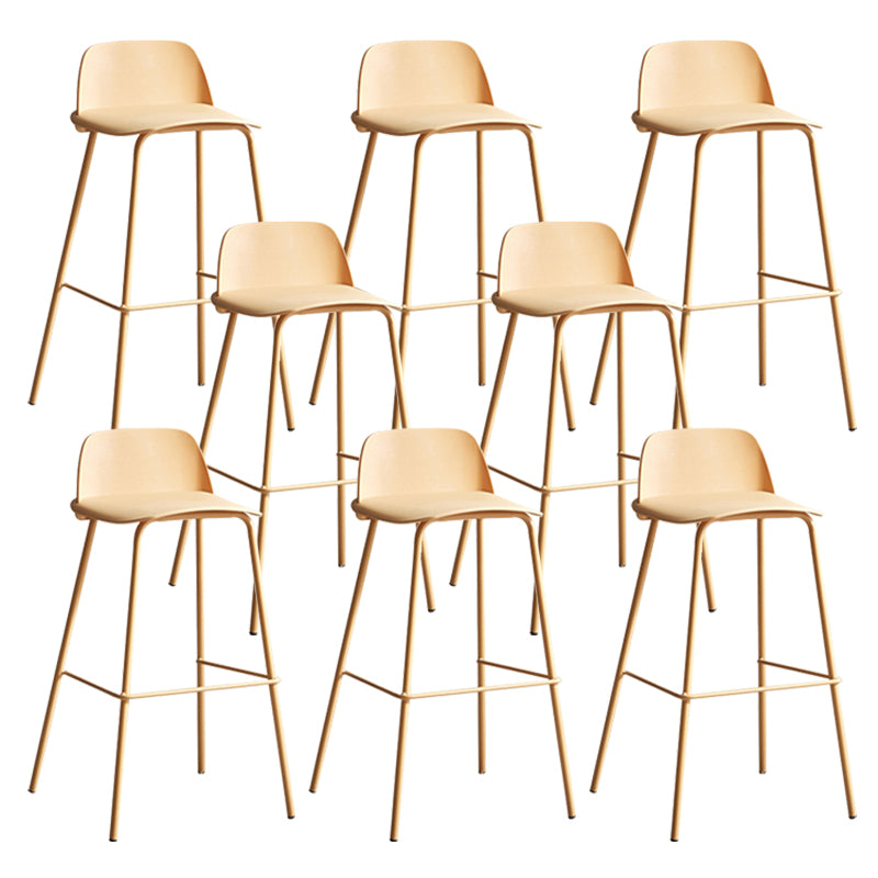 Dessert Shop Footrest Scandinavian Stool Matte Finish Plastic Barstool