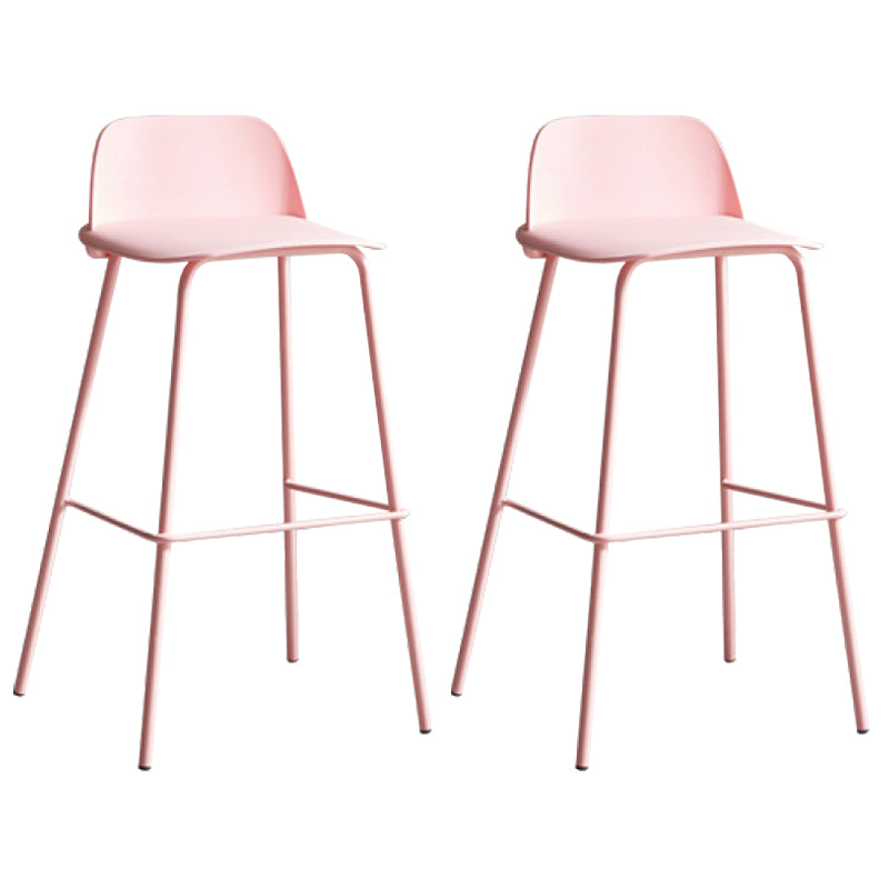 Dessert Shop Footrest Scandinavian Stool Matte Finish Plastic Barstool