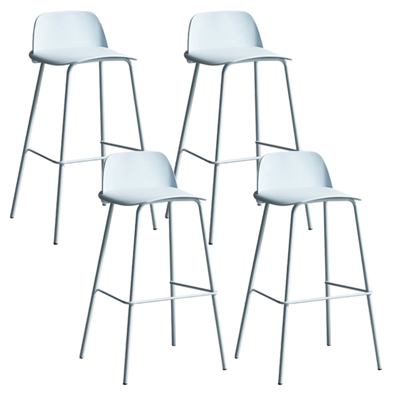 Dessert Shop Footrest Scandinavian Stool Matte Finish Plastic Barstool