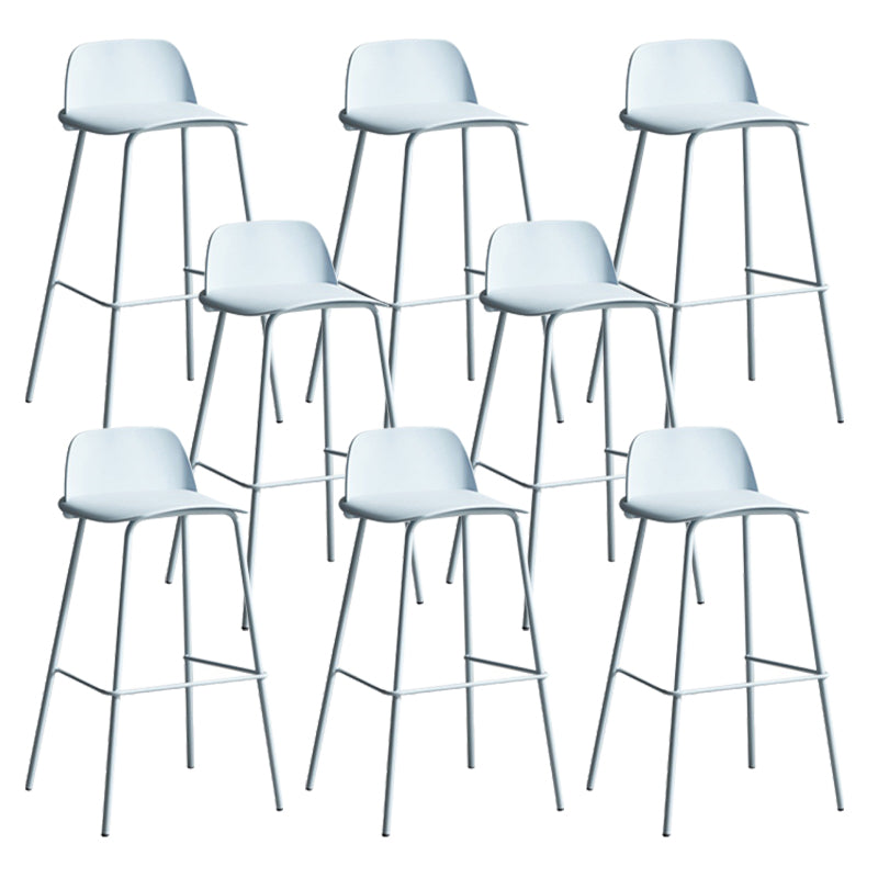 Dessert Shop Footrest Scandinavian Stool Matte Finish Plastic Barstool