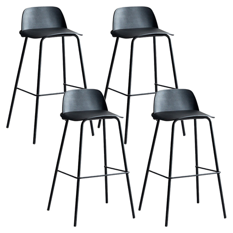 Dessert Shop Footrest Scandinavian Stool Matte Finish Plastic Barstool