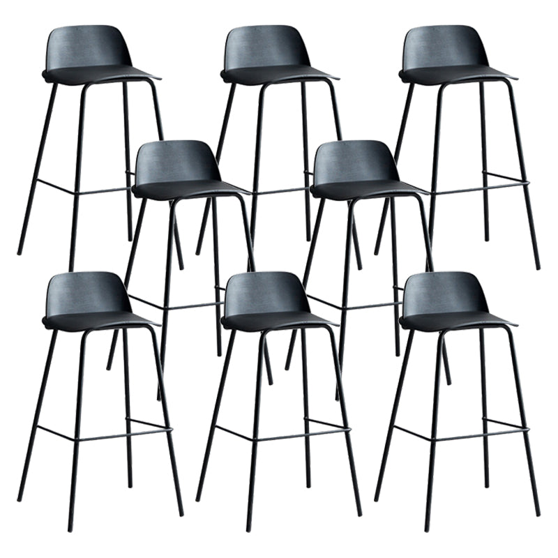 Dessert Shop Footrest Scandinavian Stool Matte Finish Plastic Barstool