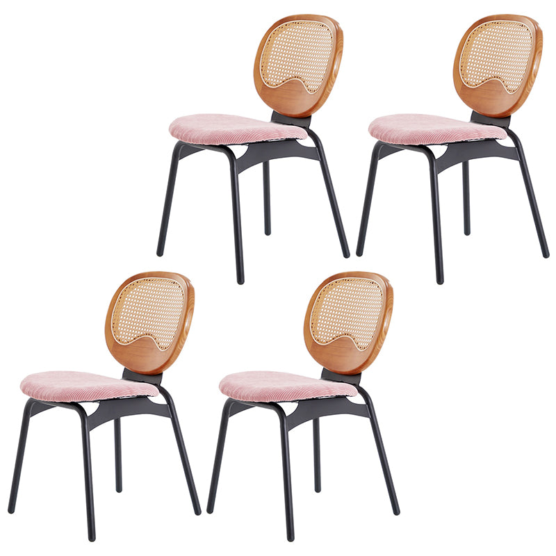 Modern Style Side Chair Upholstered King Louis Back Armless Dining Chair