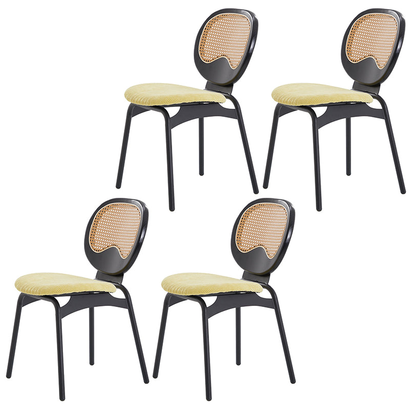 Modern Style Side Chair Upholstered King Louis Back Armless Dining Chair