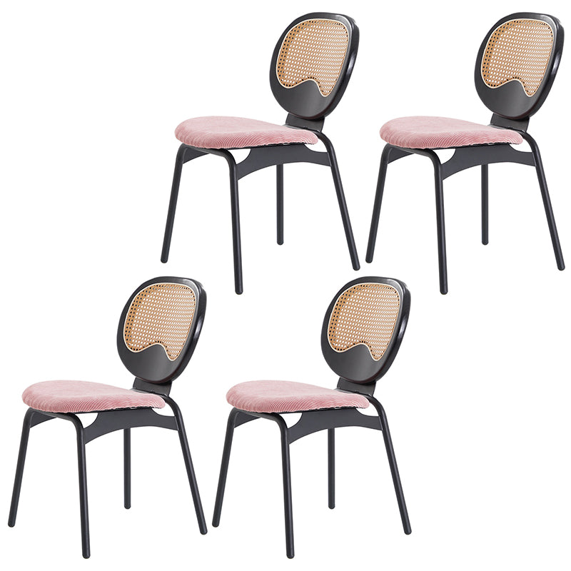 Modern Style Side Chair Upholstered King Louis Back Armless Dining Chair