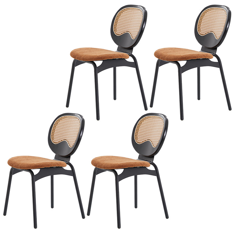 Modern Style Side Chair Upholstered King Louis Back Armless Dining Chair