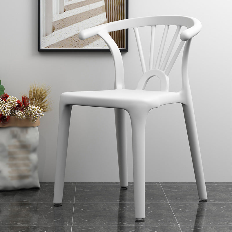 Scandinavian Plastic Side Chair Indoor-Outdoor Windsor Back Chair