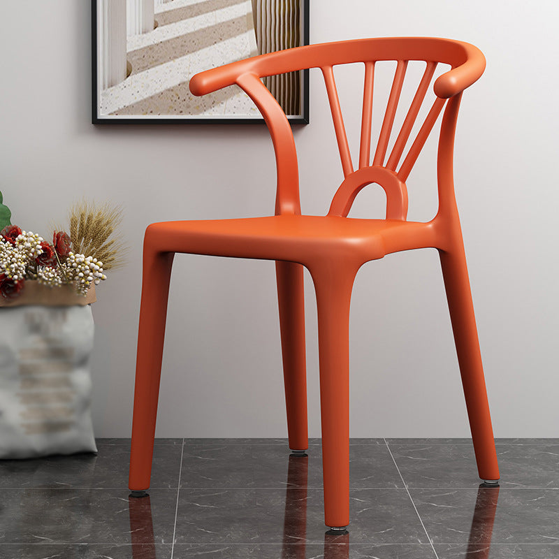 Scandinavian Plastic Side Chair Indoor-Outdoor Windsor Back Chair