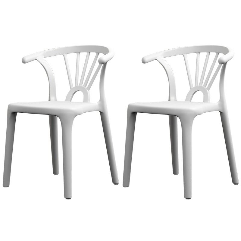 Scandinavian Plastic Side Chair Indoor-Outdoor Windsor Back Chair