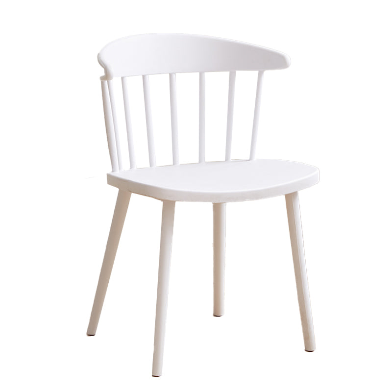 Scandinavian Plastic Armless Chair Windsor Back Restaurant Chair