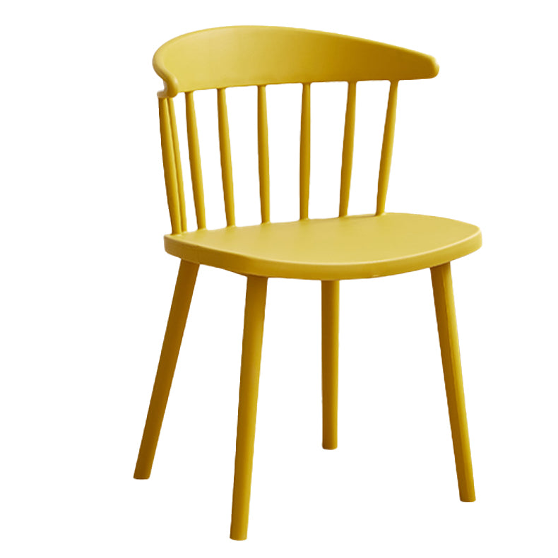 Scandinavian Plastic Armless Chair Windsor Back Restaurant Chair