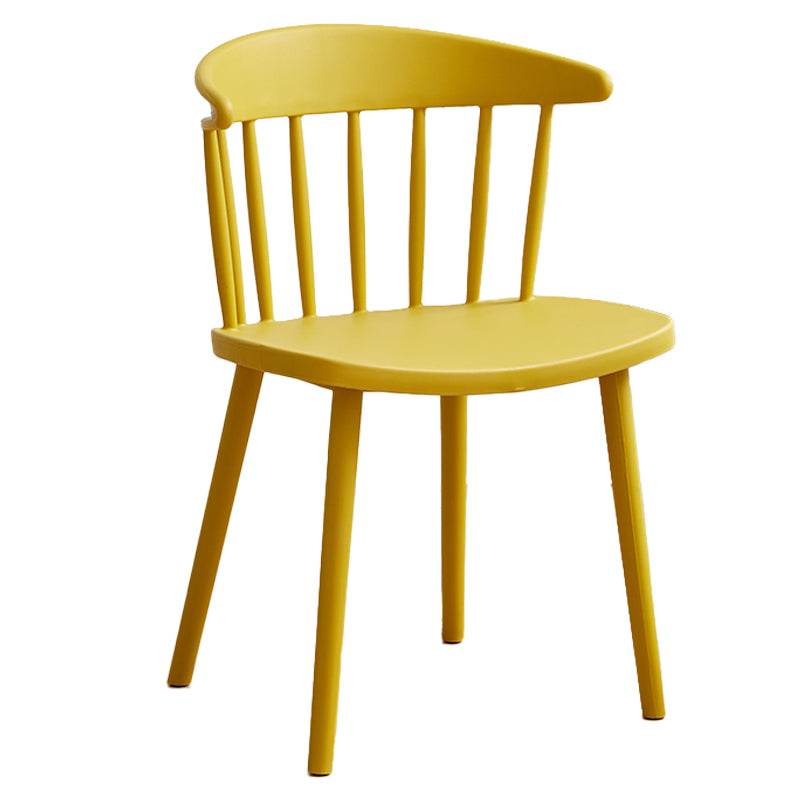 Scandinavian Plastic Armless Chair Windsor Back Restaurant Chair