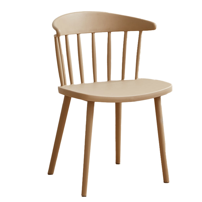 Scandinavian Plastic Armless Chair Windsor Back Restaurant Chair