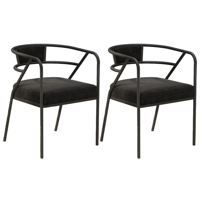 Glam Style Dining Chair Open Back Indoor Side Chair (Set of 2)