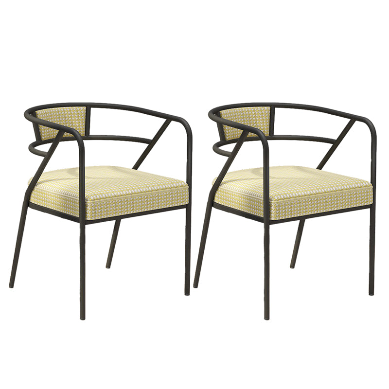 Glam Style Dining Chair Open Back Indoor Side Chair (Set of 2)