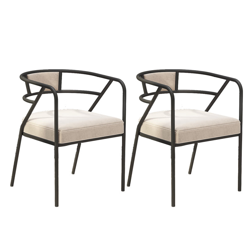 Glam Style Dining Chair Open Back Indoor Side Chair (Set of 2)