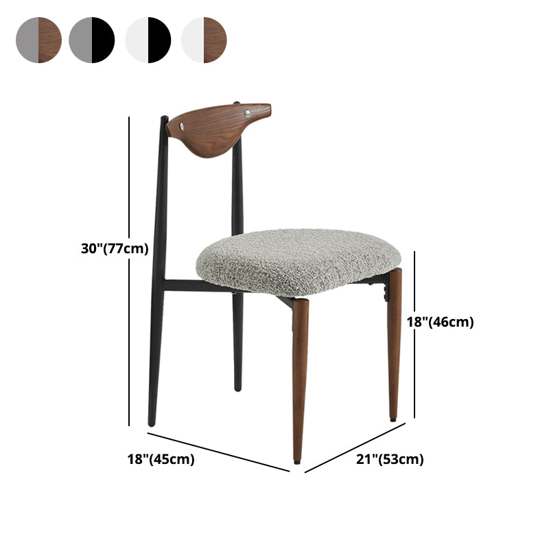 Upholstered Dining Chair Contemporary Open Back Side Chair for Dining Room