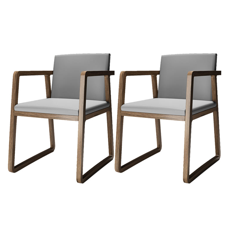 Arm Dining Chairs Modern Ash Wood Side Chairs for Dining Room