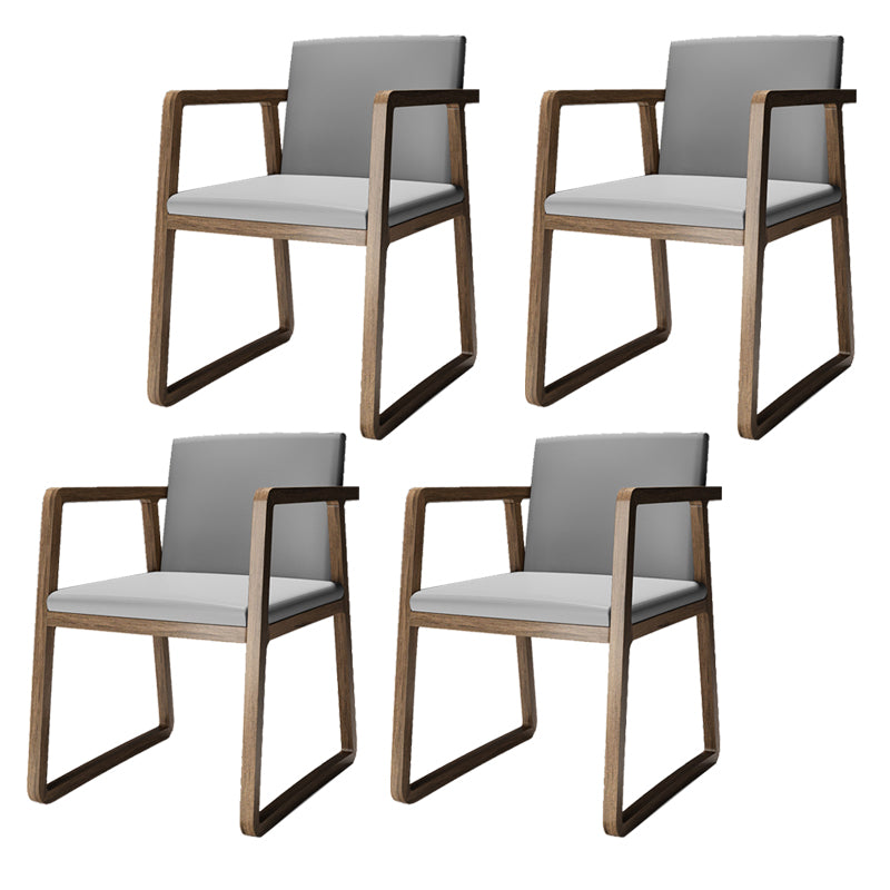 Arm Dining Chairs Modern Ash Wood Side Chairs for Dining Room