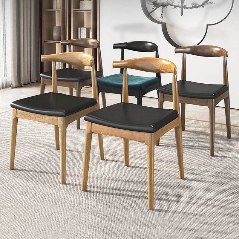 Armless Kitchen Chairs Modern Wooden Side Chairs for Dining Room