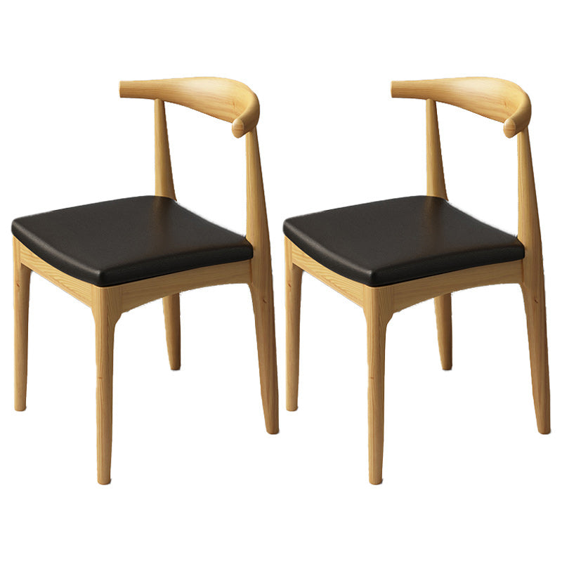 Armless Kitchen Chairs Modern Wooden Side Chairs for Dining Room