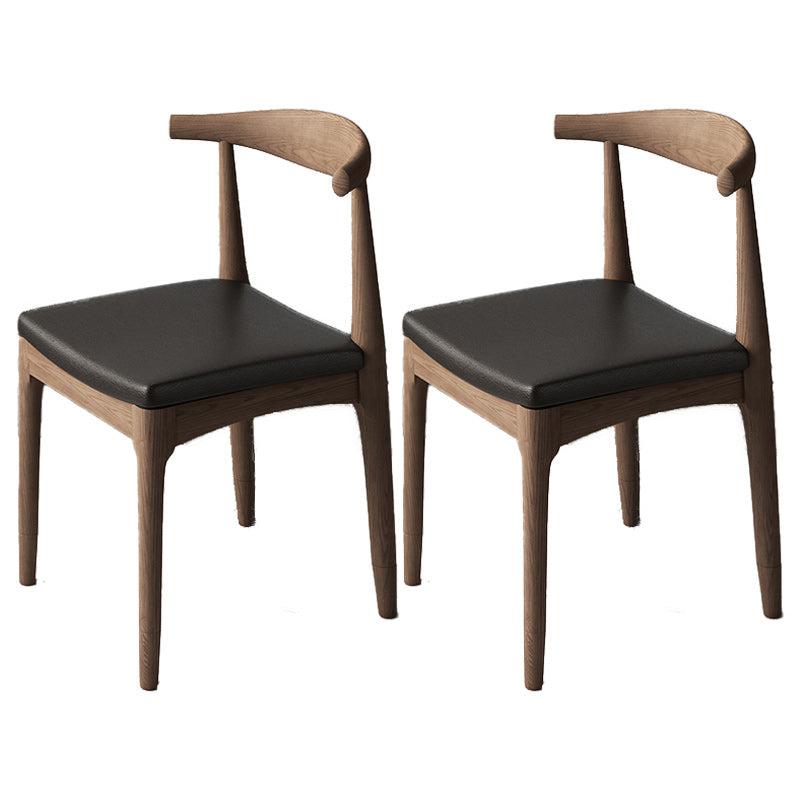 Armless Kitchen Chairs Modern Wooden Side Chairs for Dining Room